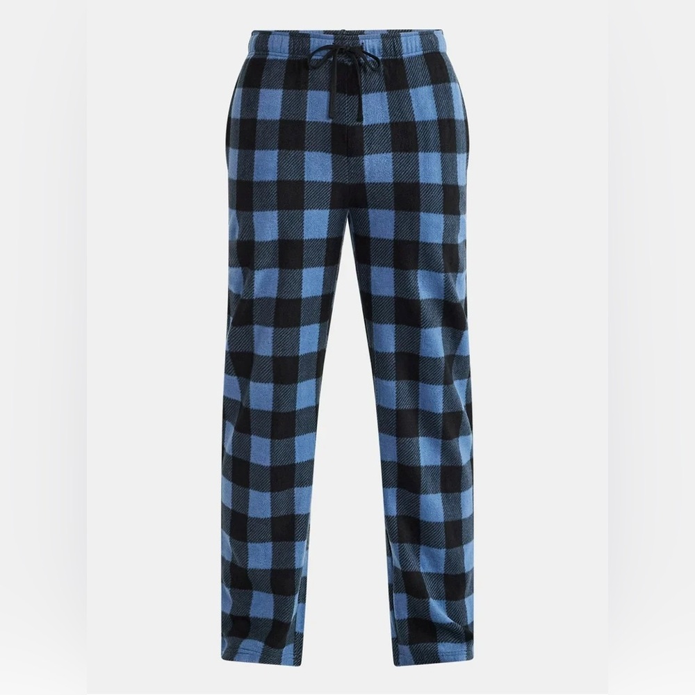 Holiday Time Men's Rolled Plaid Sleep Pants with Pockets NWT